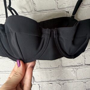 NWT Simkhai black bikini bra size small